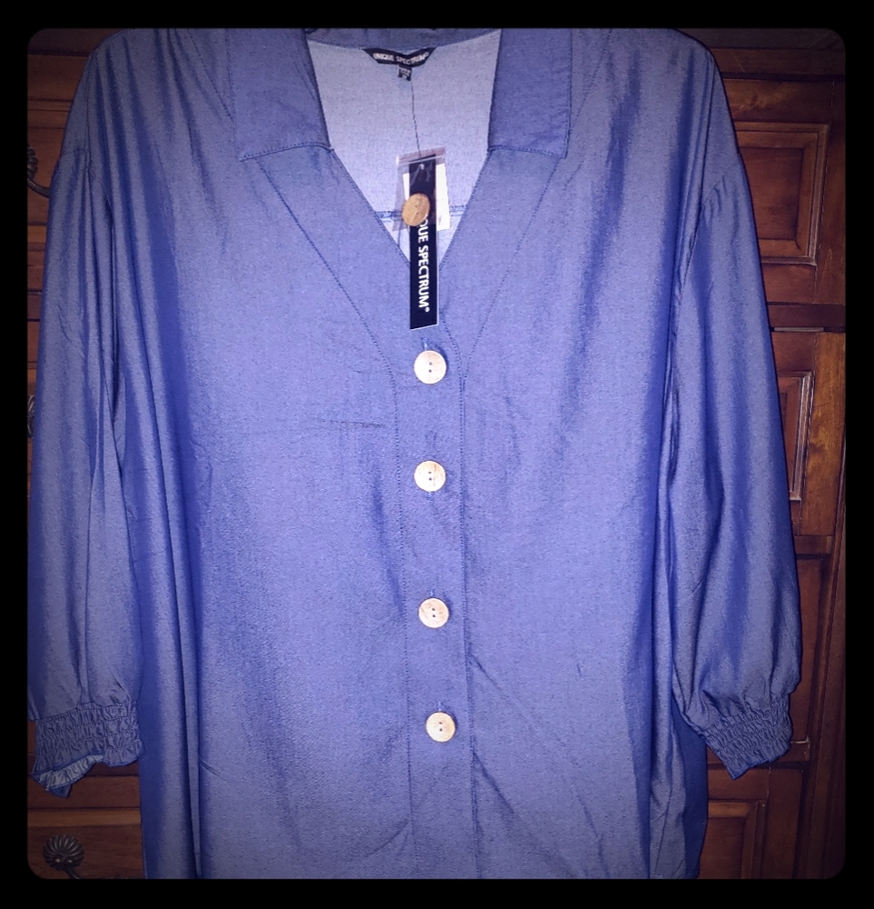NWT "Unique Spectrum" 3XL Denim Blue Baby